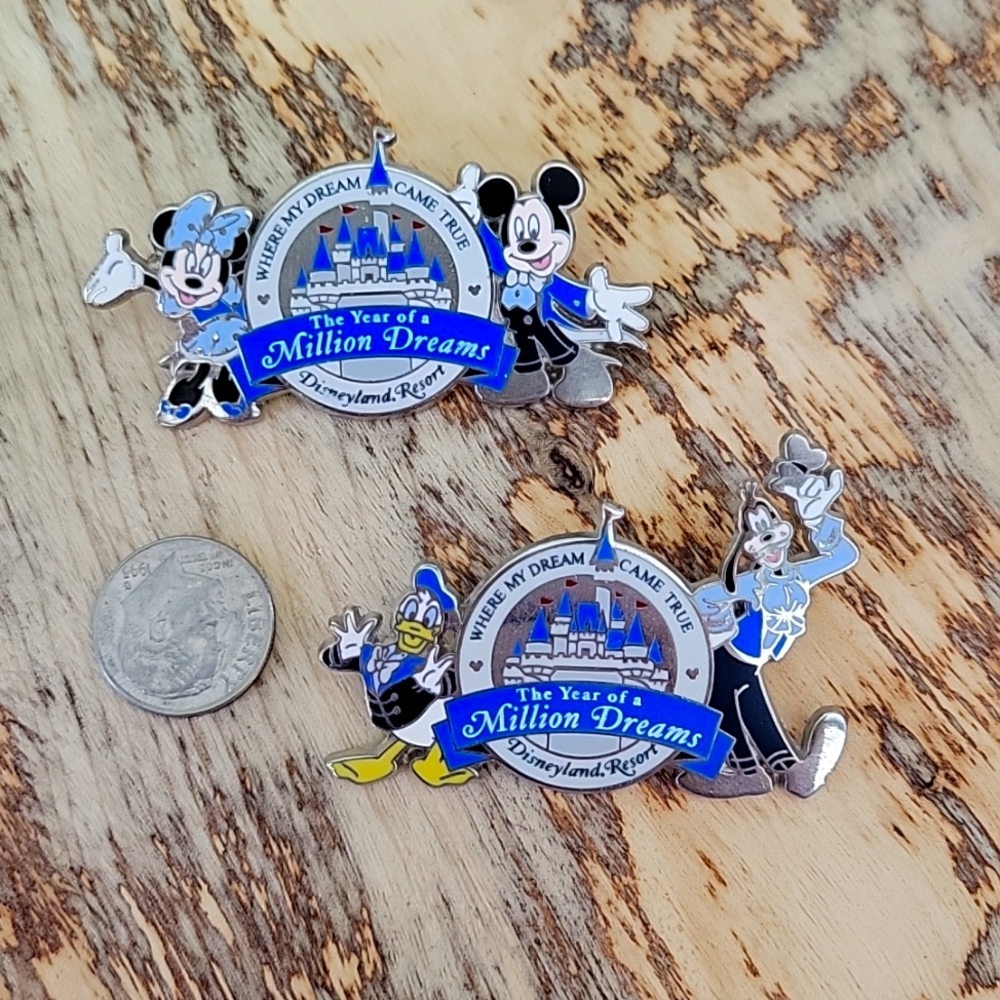 Disneyland Year of a Million Dreams pins (set of 2)